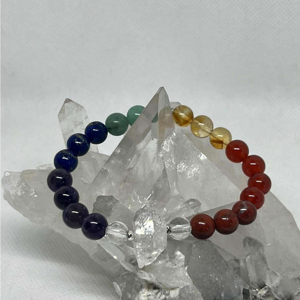 Herkimer Diamond & Chakra Bracelet